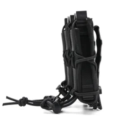 Bolsa táctica porta cargadores pistola MOLLE con linterna cinturón