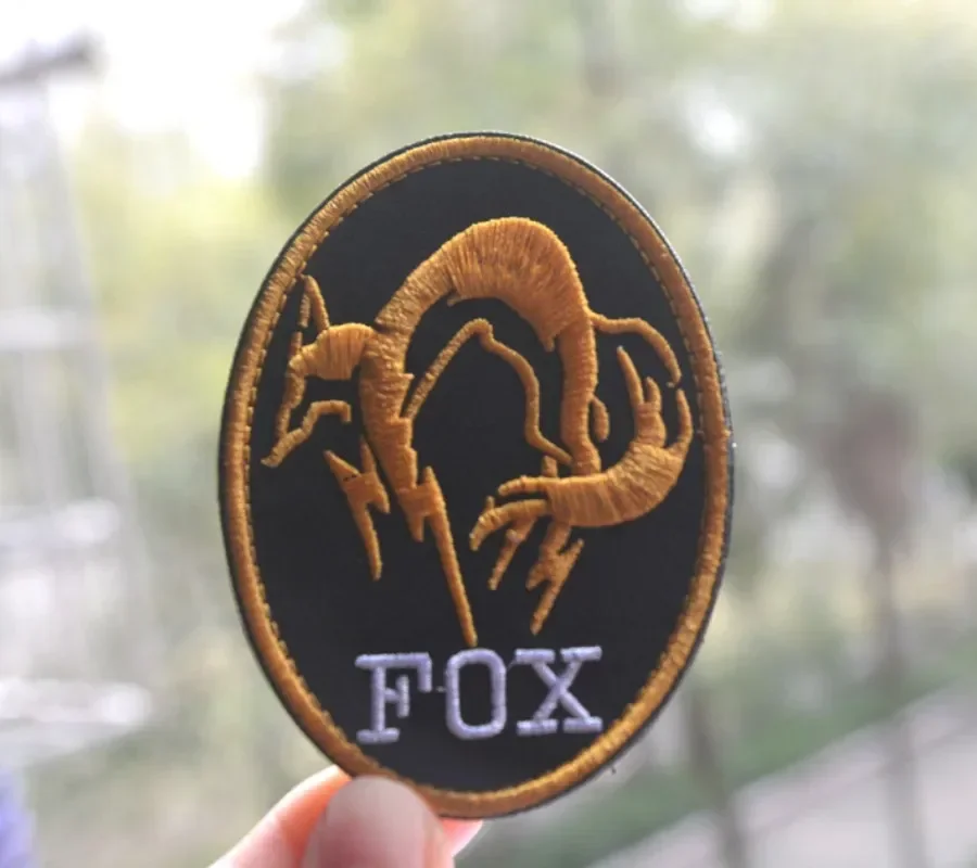 Equipo de Metal de zorro, parche bordado de tropa de zorro, insignia de moral DIY, pegatina de mochila, parches de gancho y bucle para chaquetas - imagen 3