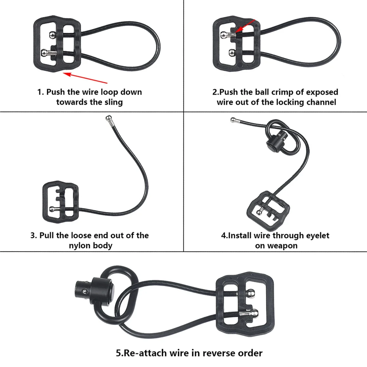 Cinturón táctico BFL, eslingas alimentadas, bucle de alambre, adaptador de conexión para arma, hebilla de liberación rápida, accesorios para Rifle de 1,25 y 1,0 pulgadas - imagen 5
