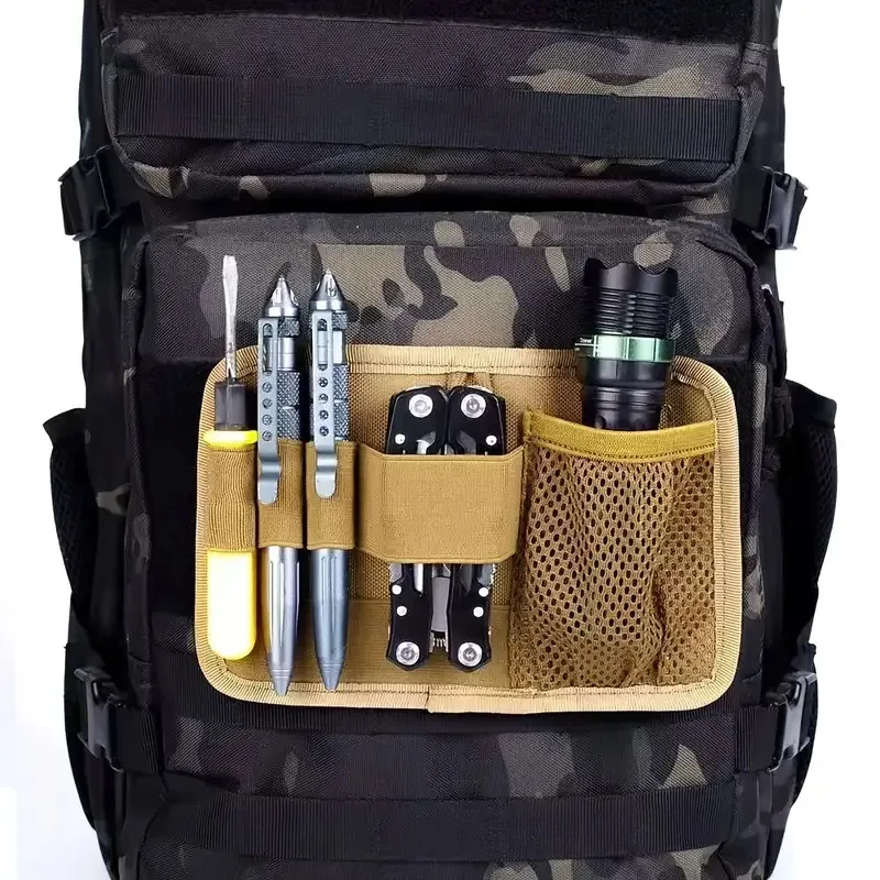 Organizador de Panel de inserción de bolsa táctica, organizador Modular de gancho y bucle de Panel administrador de utilidad con sujetadores de gancho para mochila de paquetes - imagen 3