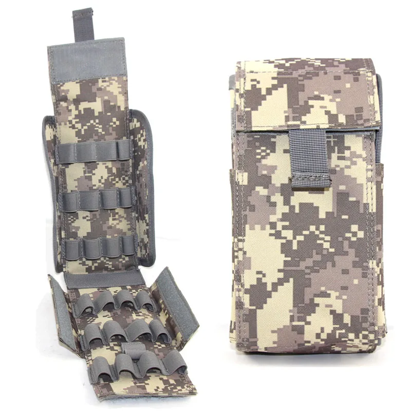 Bolsa de carcasa de munición redonda táctica 25, Cartucho de calibre 12, soporte de bala para pistola, bolsa de revistas, accesorios militares de caza - imagen 4