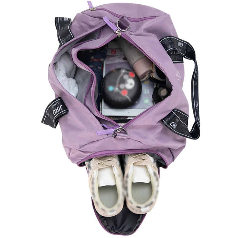 Bolsa de gimnasio de gran capacidad, bolso de hombro para mujer, esterilla de Yoga, bolsa de entrenamiento deportivo, bolsas de almacenamiento de viaje para Fitness y baile, mochila húmeda seca - imagen 3