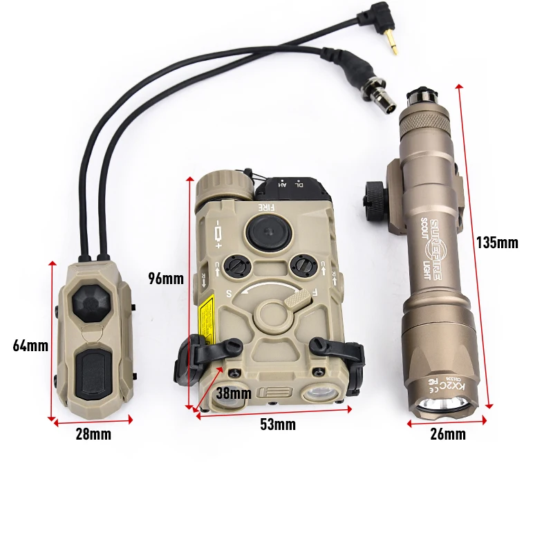 WADSN OGL Linterna táctica láser IR multicolor Airsoft - imagen 5