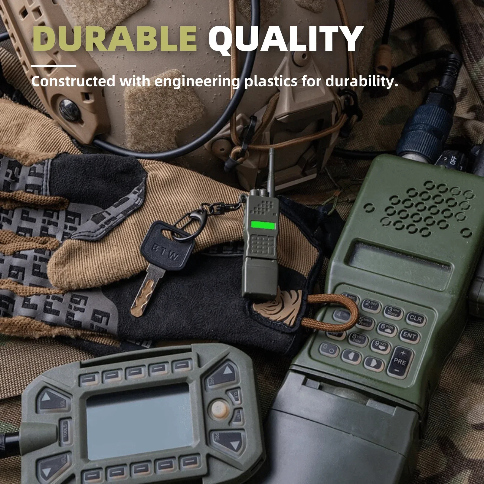 PRC-152 Llavero estilo radio, mini modelo de radio de diseño dividido, regalo de decoración genial para caza, airsoft al aire libre - imagen 5