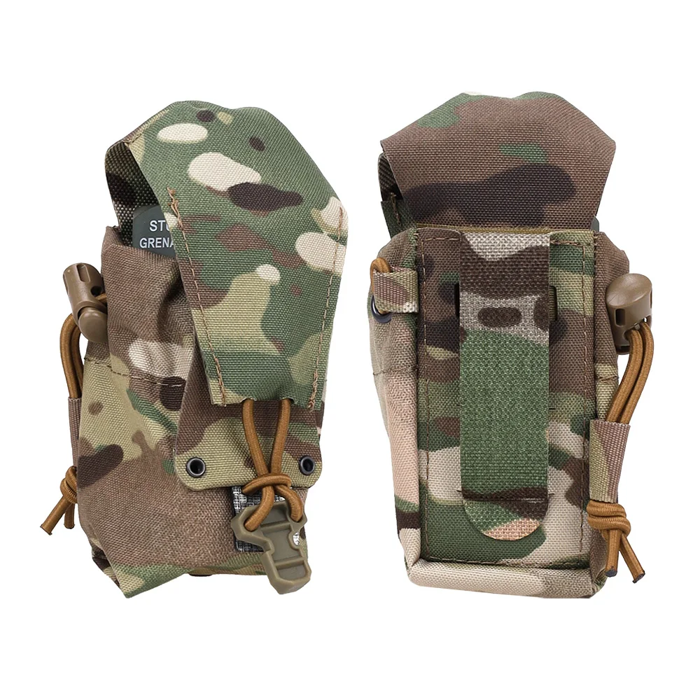 Bolsa táctica silenciosa para Flash Bang, bolsa para revistas GP de bolsillo Molle para FCPC V5, portador de placa, aparejos de pecho, accesorios de caza - imagen 2
