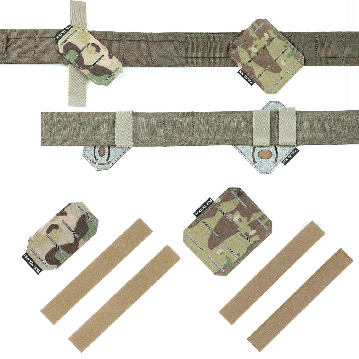 PEW Placa adaptadora MOLLE táctica con bisel 45° para cinturón
