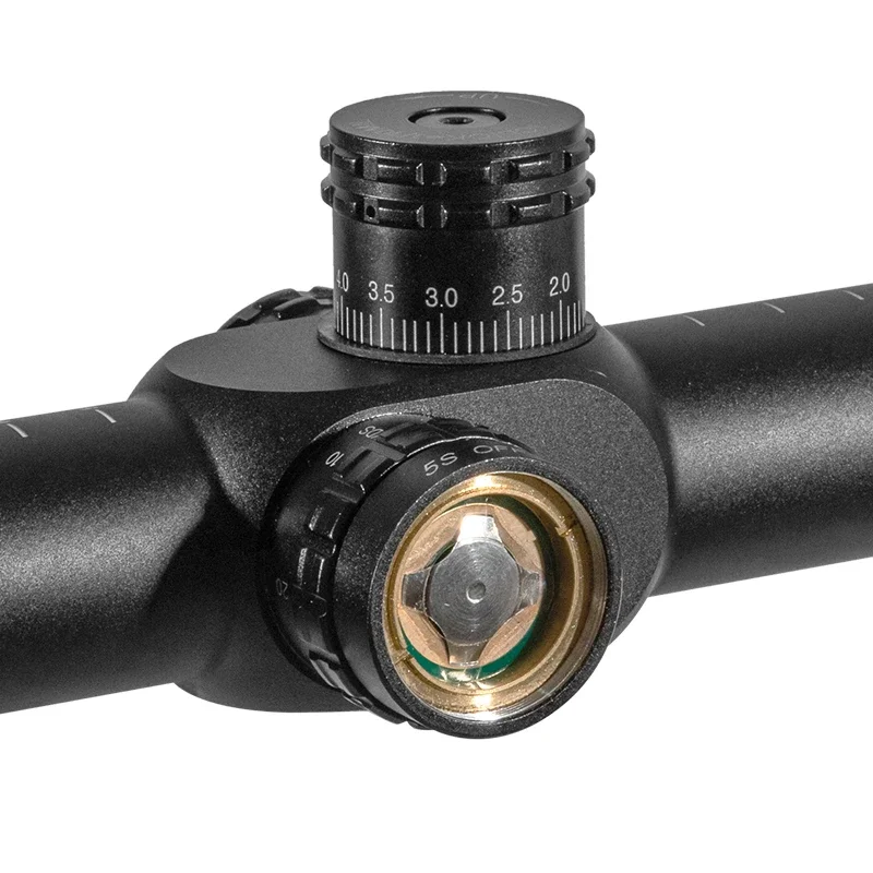 FIRE WOLF 4,5-18X44 FFP táctico óptico Rifle alcance ajustable rojo verde caza Riflescope retícula de vidrio volante grande torretas - imagen 5