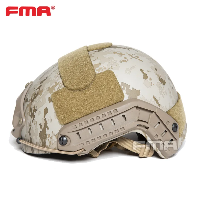 Casco táctico FMA de corte alto AOR1/AOR2 Desert Digital Camo - Casco Airsoft Bump con sistema de riel para actividades al aire libre - imagen 3