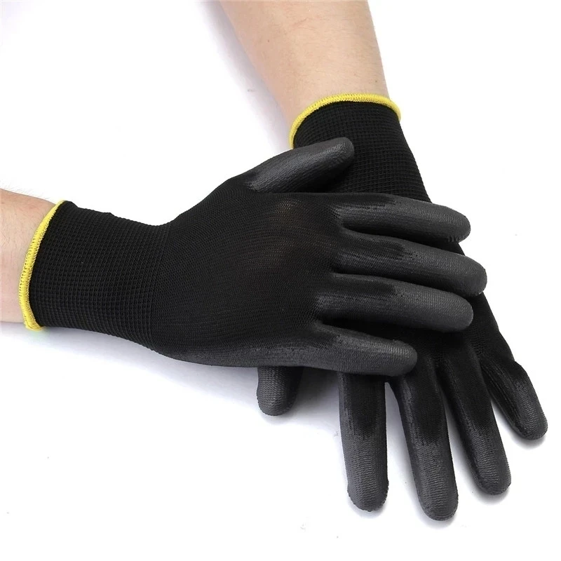 Guantes de trabajo recubiertos de seguridad de nitrilo, Guantes Recubiertos de PU y Palma, guantes de seguridad adecuados para vehículos de construcción y mantenimiento - imagen 3