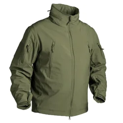 Chaqueta forro polar cortavientos cálida para senderismo y caza
