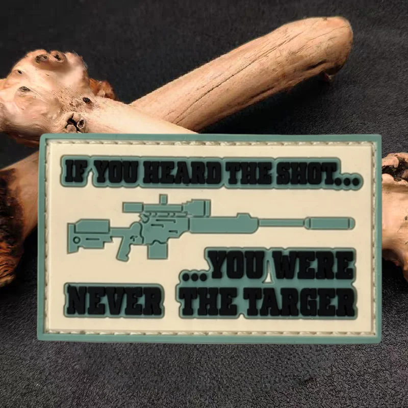 Parche de PVC de 5ive Star Heard The Shot, chaleco táctico, insignia de moral con gancho y bucle, pegatina decorativa para mochila, parches para brazalete para ropa - imagen 4