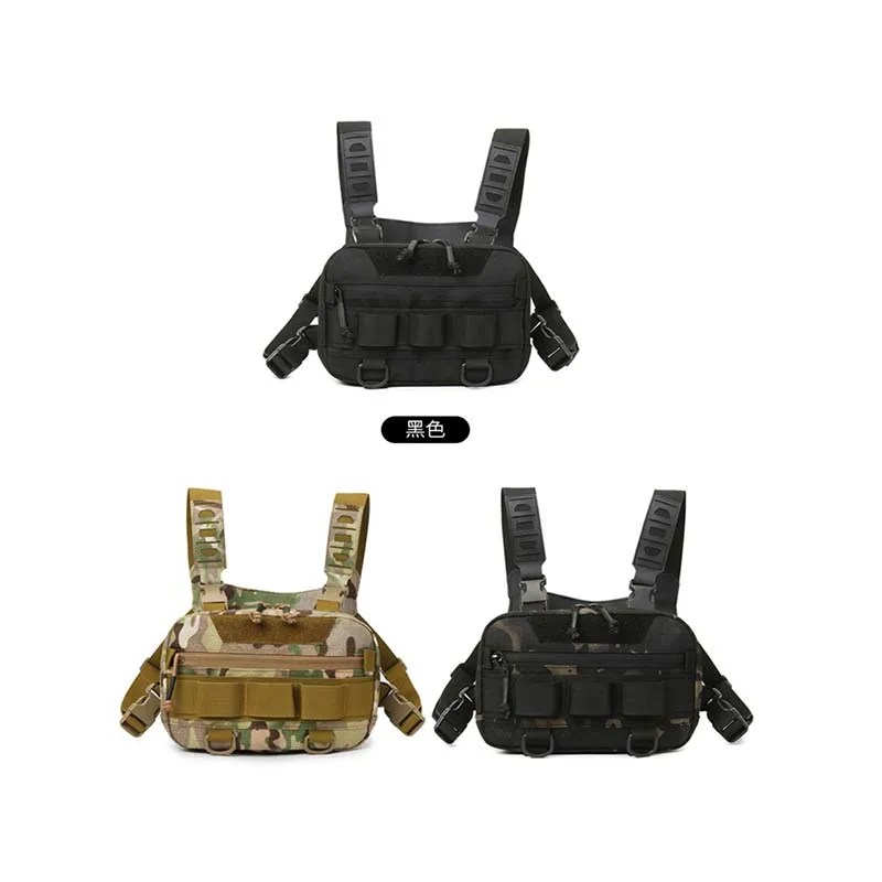 Bolsa de pecho táctica para hombre, chaleco multifuncional para pesca y acampada, equipo duradero para senderismo al aire libre, equipo de trabajo esencial - imagen 2