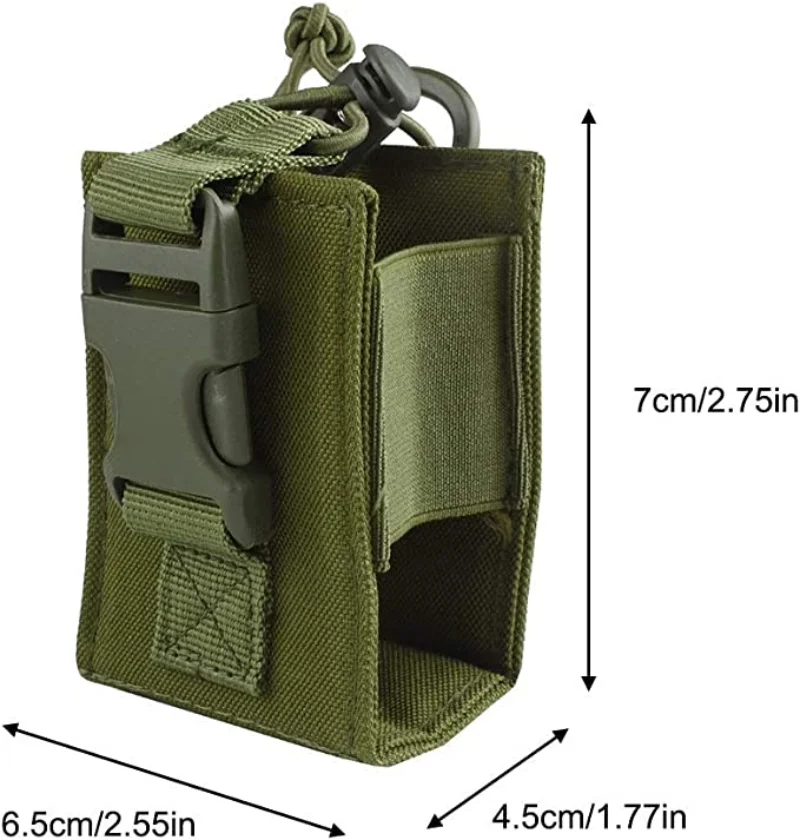 Bolsa táctica Molle para Walkie Talkie, bolsa de almacenamiento para interfono, bolsa para Radio Molle para exteriores, estuche protector para walkie-talkie, bolsa de accesorios - imagen 5