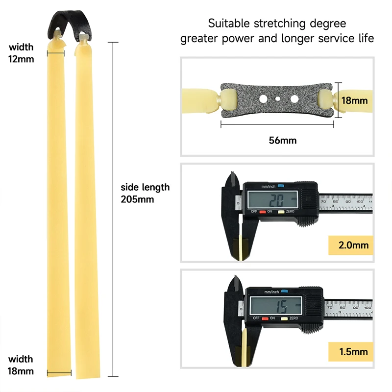 Banda de goma para eslingas de 1,5/2,0 MM de espesor con alta resistencia a la tracción y banda de goma elástica para catapulta de látex, accesorios de caza - imagen 2