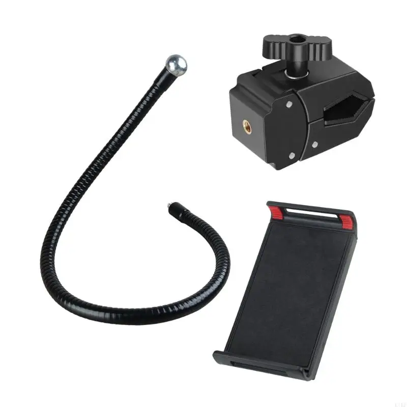 Soporte para tabletas y teléfono con manguera Metal, ángulos regulables, para dispositivos 4,7 y 11 pulgadas, K1KF - imagen 3
