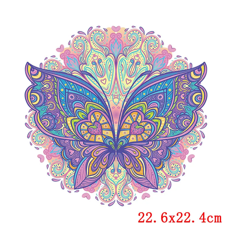 Mandala para planchar en las transferencias de calor, pegatinas térmicas de vinilo caliente, transferencia de calor por planchado, parches lavables A nivel - imagen 3