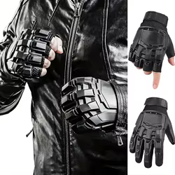 Guantes tácticos transpirables carcasa dura dedo completo o medio moto