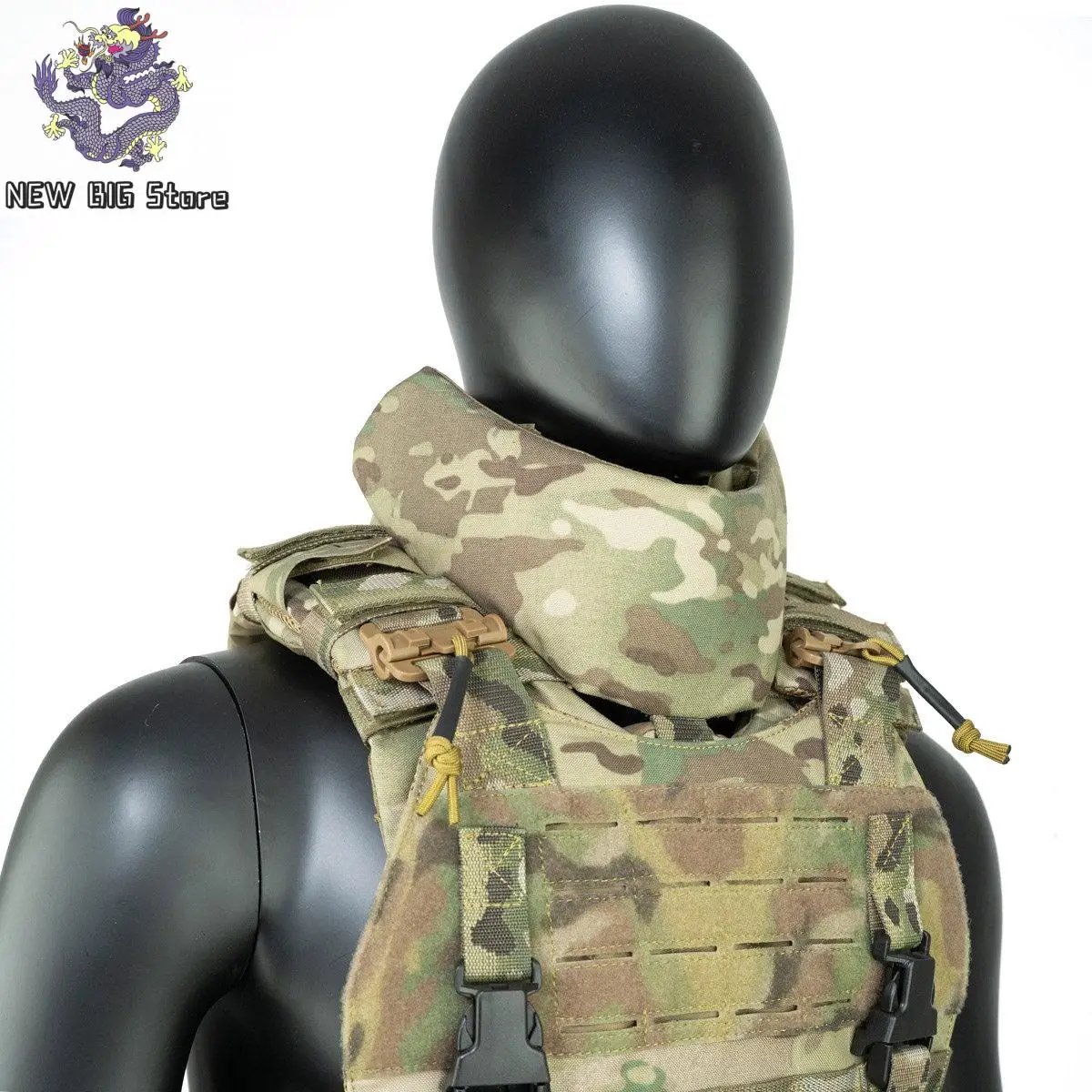 Protector táctico ajustable para cuello, amplia cobertura airsoft - imagen 5