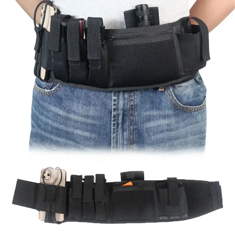 Funda táctica oculta para pistola con cinturón de servicio de batalla ajustable, bolsa Universal Invisible para teléfono, banda para el vientre - imagen 2