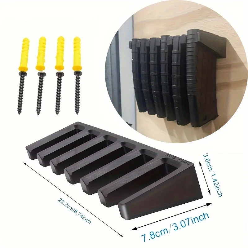 Revistero familiar para caza, revistero de montaje en pared estándar PMAG de ABS sólido 6X