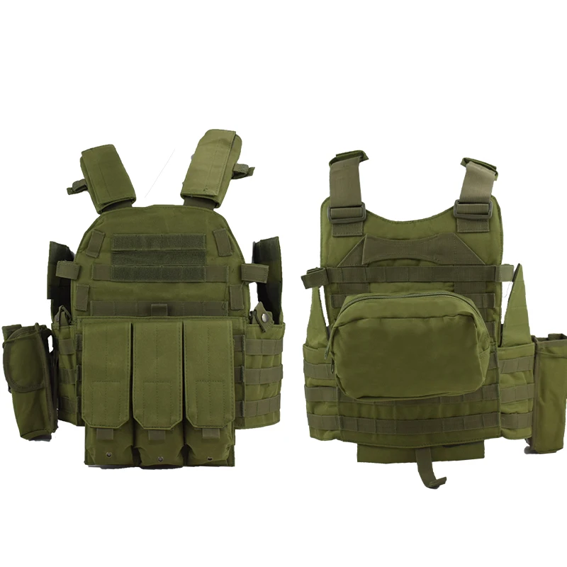 Chaleco táctico Molle para hombre, chaleco de caza al aire libre, combate militar, armadura corporal de asalto, Airsoft, protección de Paintball, 6094 - imagen 3