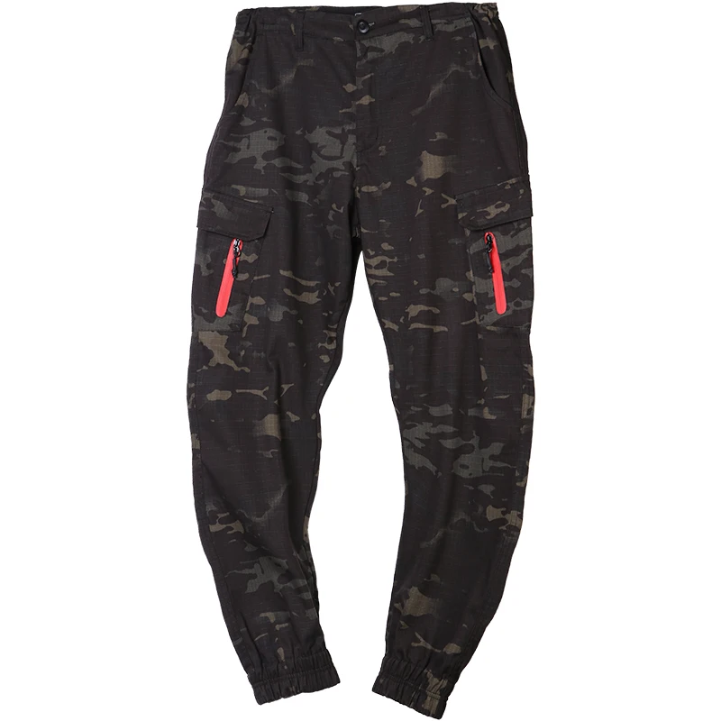 Emersongear, pantalones para hombre, pantalones de camuflaje, pantalones tácticos con bandas en el tobillo, pantalones para acampar, senderismo, caza, pantalones para correr, combate, cremallera roja, 11,11 ventas - imagen 5
