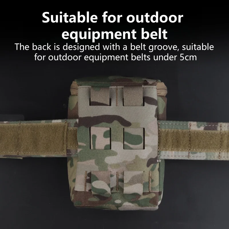 Bolsa para gafas de visión nocturna Binocular para acampar al aire libre, bolsa de almacenamiento acolchada suave, cinta Molle para cintura, bolsa de almacenamiento a prueba de polvo - imagen 4