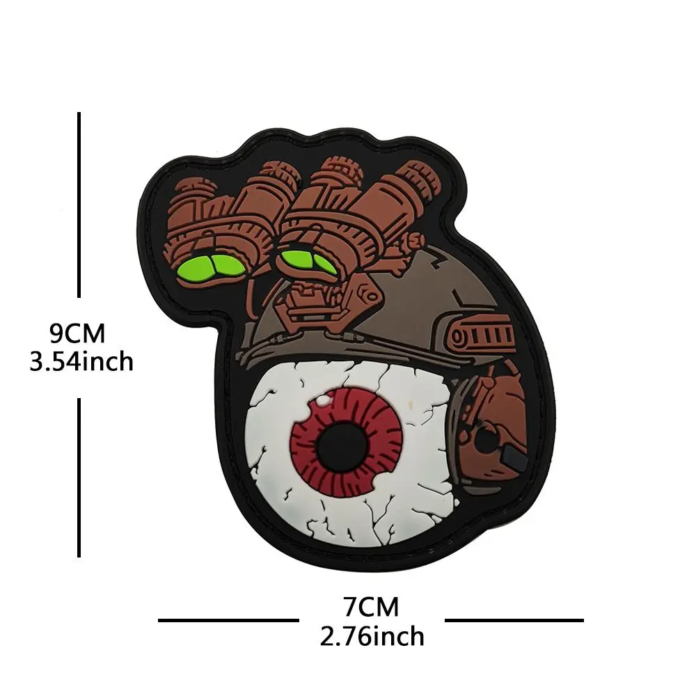 Parche de PVC 3D "Instrumento de visión nocturna", insignia de moral táctica, parches militares con gancho, pegatinas para mochila para ropa - imagen 3