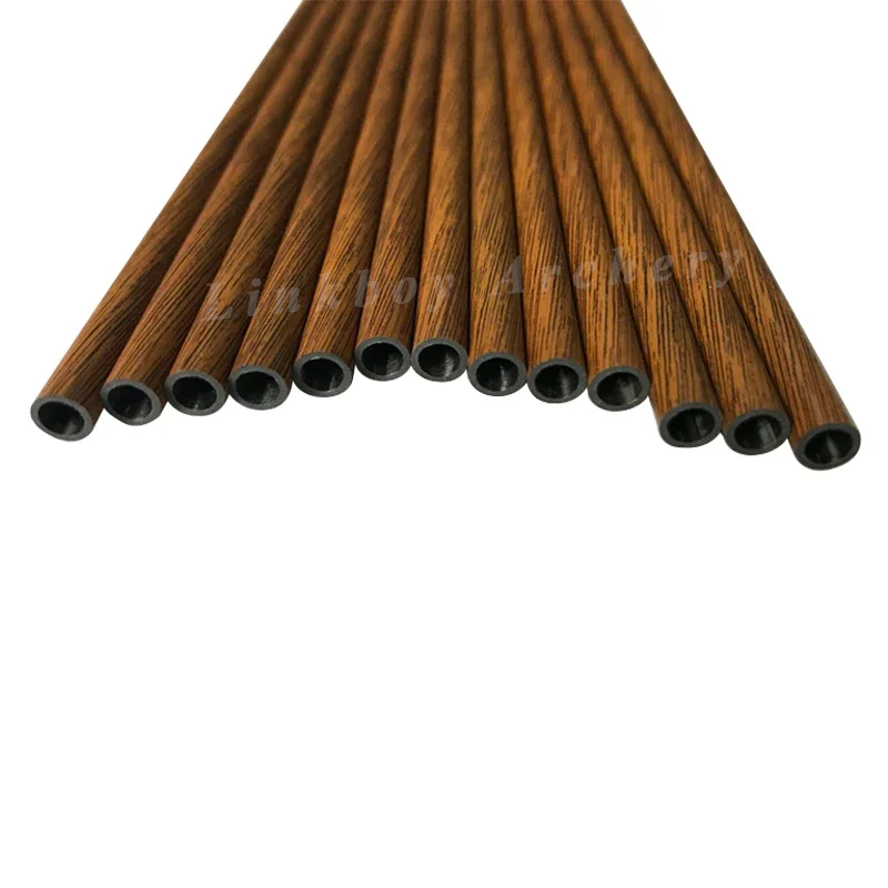 12 Uds Linkboy tiro con arco 100% flechas de carbono puro ID4.2mm columna vertebral 600 3 "Pluma de pavo 80gr puntas arco recurvo tiro con arco largo - imagen 3