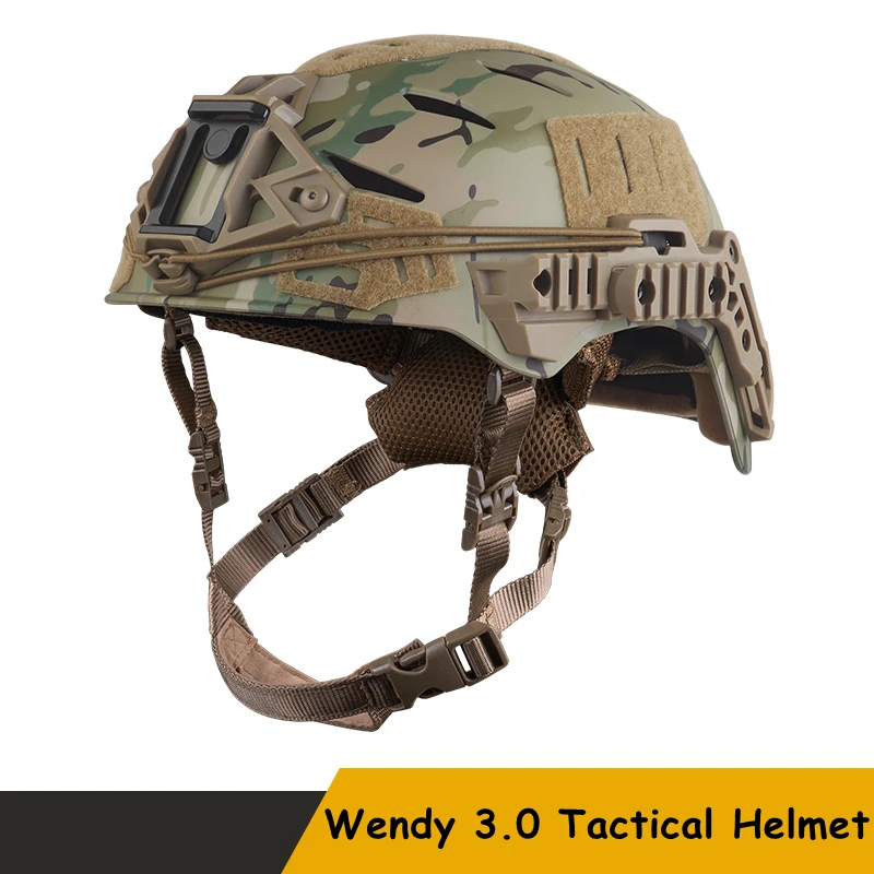 Mejora el sistema de cascos rápidos tácticos ligeros estilo Wendy del equipo de casco Airsoft con sistemas de suspensión y rieles