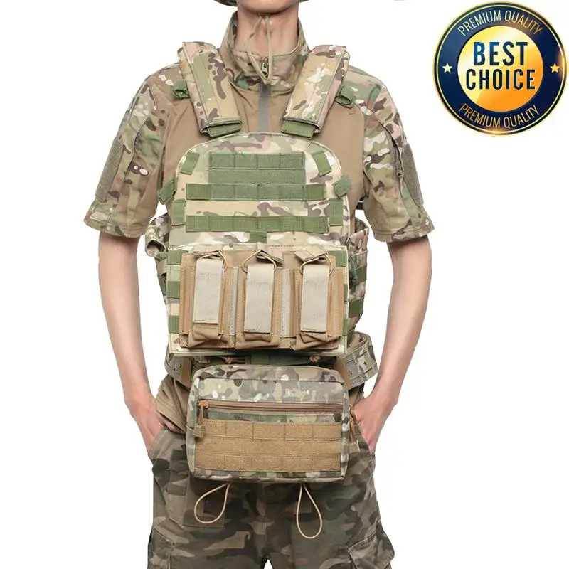 Bolsa táctica 1000D, bolsa de utilidad para el vientre, sub Abdominal, para plataforma de pecho D3, chaleco de caza MK3, bolsa de almacenamiento portadora de placa - imagen 5