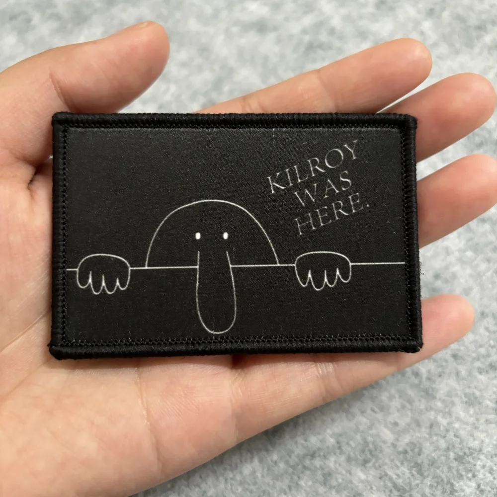Parche táctico Goose Honk impreso – Moral militar Kilroy con velcro - imagen 5