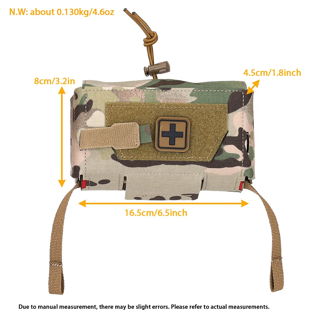 Bolsa compacta para traumatismos V3, bolsa médica táctica Molle MD2, bolsa IFAK para Airsoft, portador de placa de caza, equipo de cinturón - imagen 4