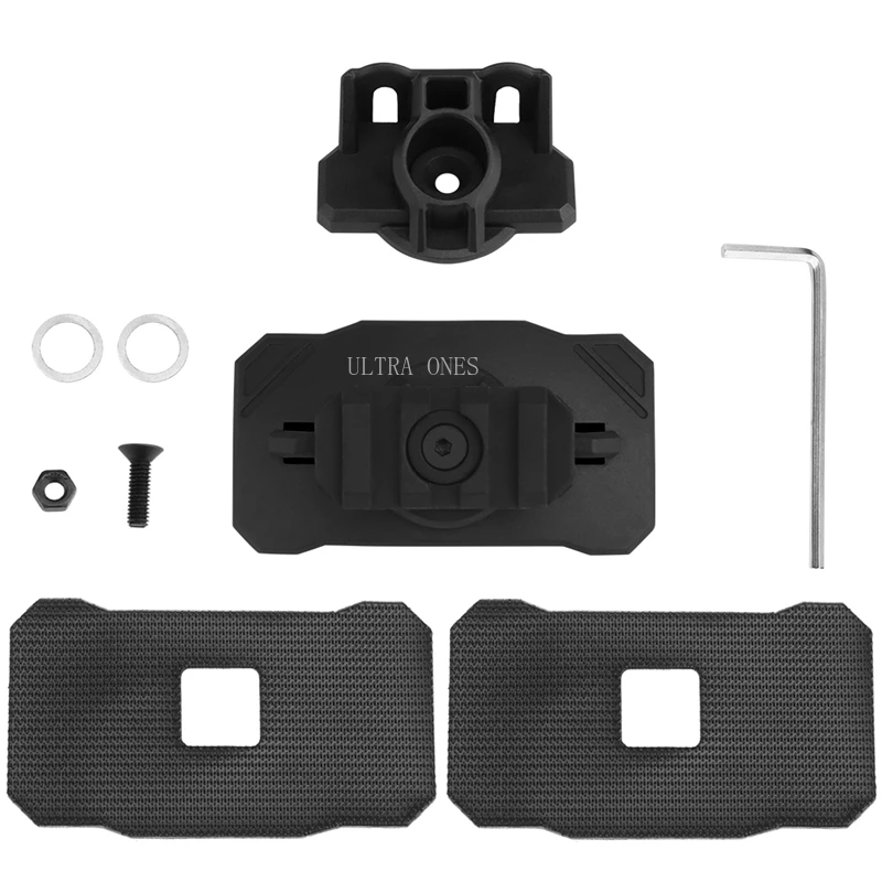 Adaptador de montaje de luz para casco táctico, cascos universales para caza y tiro, soporte para linterna, accesorio de gancho y bucle giratorio - imagen 4