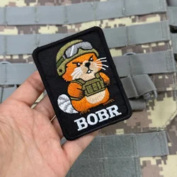 BOBR parche táctico bordado castor con velcro para MOLLE