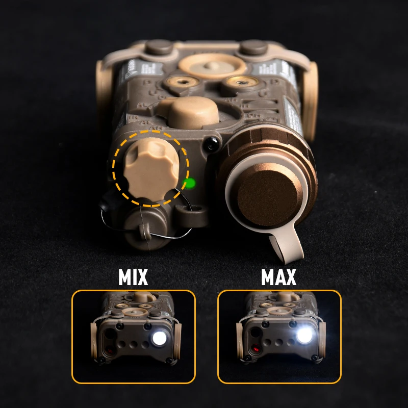 Airsoft NGAL láser nuevo NGAL Nylon rojo/verde/azul infrarrojo puntería luz estroboscópica LED blanca enchufe LA23 con interruptor de almohadilla de presión - imagen 5