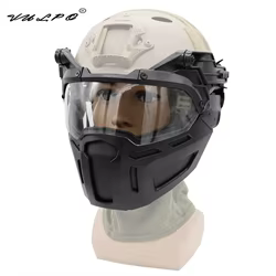 VULPO Tactical Helmet Half Face Mask Hunting Airsoft CS Game Paintball Mask For FAST Helmet Gear