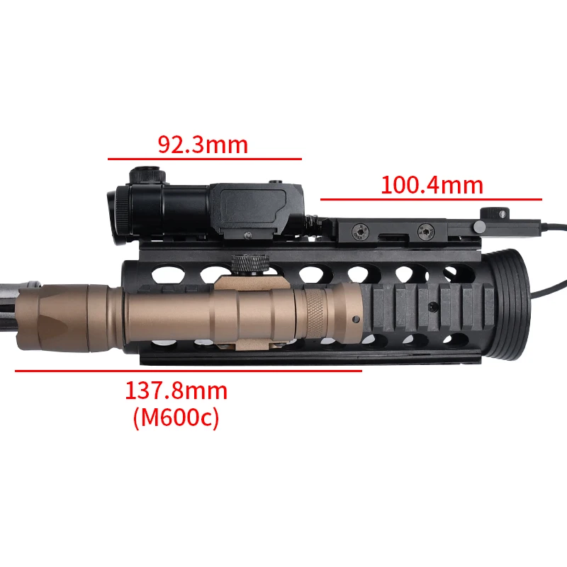 Linterna táctica M300A M600C Zenitco Perst 4, Láser de puntería, punto verde rojo, IR, arma estroboscópica, equipo de caza Airsoft - imagen 5