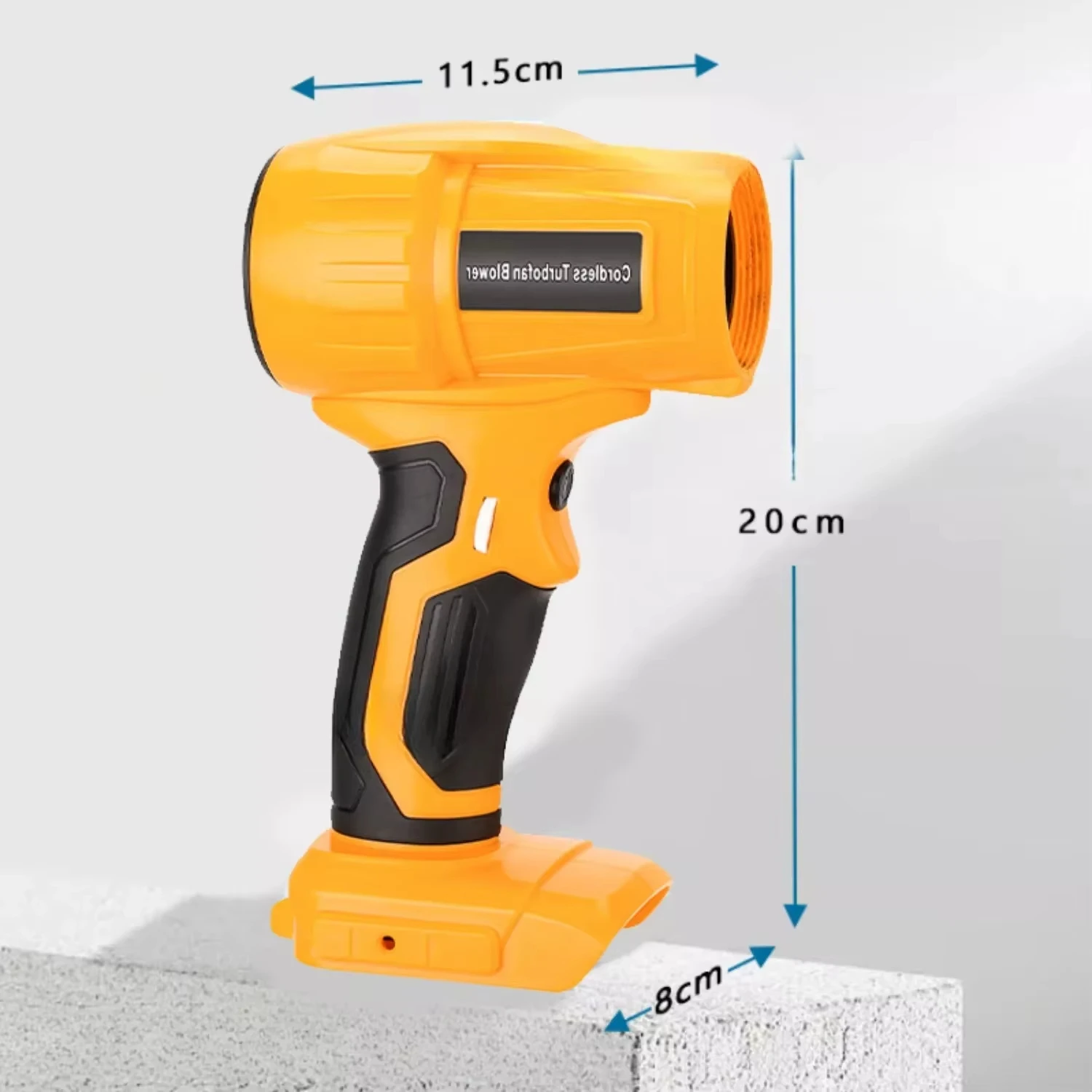 Soplador de chorro, ventilador violento sin escobillas para Makita/Bosch/Dewalt/Milwaukee/Ryobi, batería de 18-20V, ventilador de polvo de mano con velocidad del viento ajustable - imagen 2