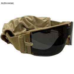 Gafas tácticas con lentes antivaho para airsoft, paintball y caza