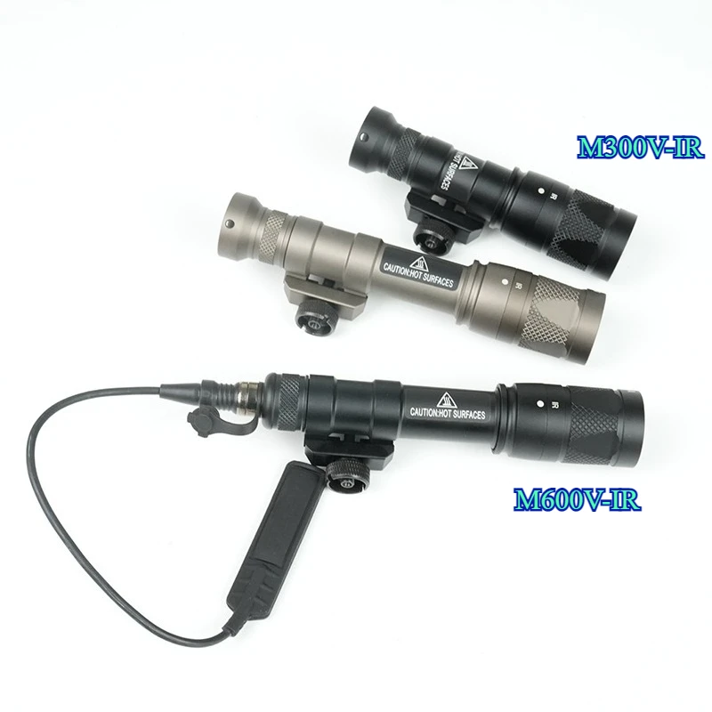 Linterna táctica Surefi M300V M600V IR y luz blanca LED, armas de caza, luz de explorador, accesorios Airsoft aptos para riel de 20mm - imagen 2