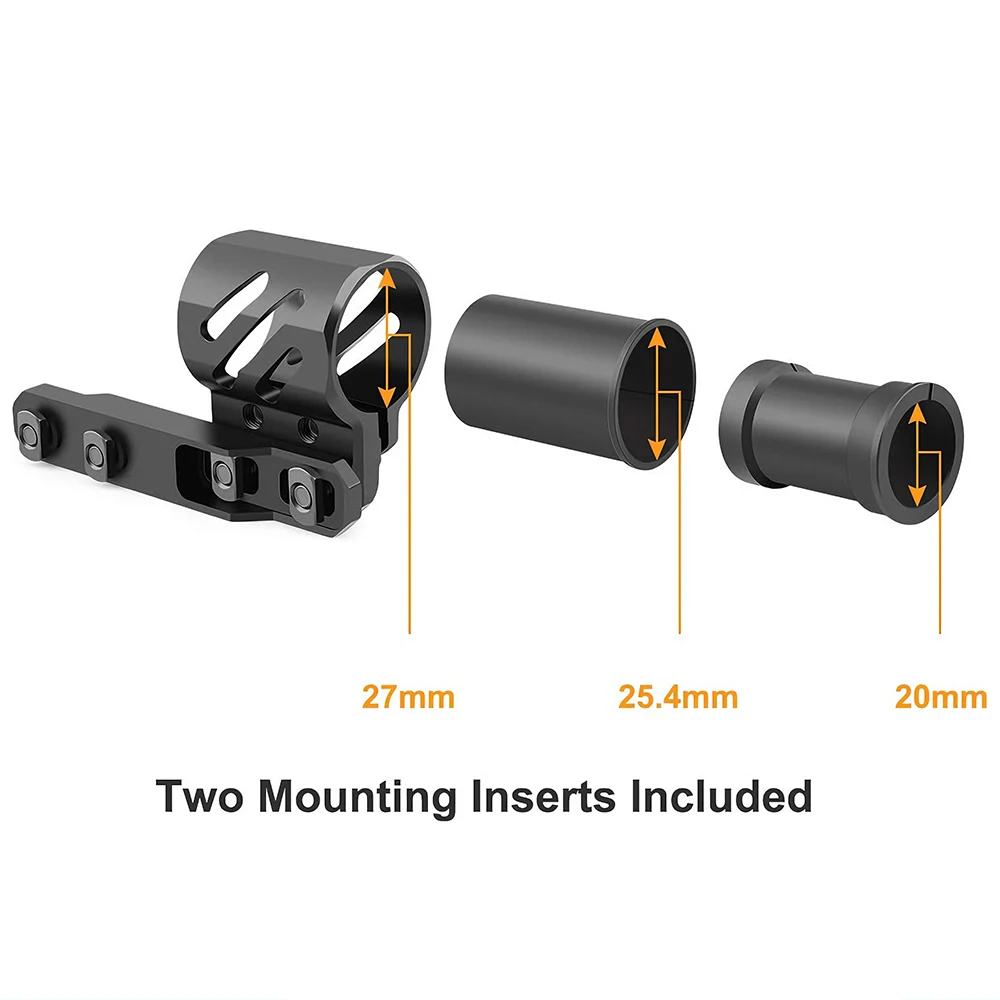 Soporte de anillo para linterna Offset para sistema de riel de bloqueo M, soporte de linterna, soporte de Clip para riel Picatinny, accesorio para pistola de caza - imagen 2