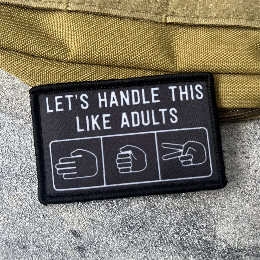 Manillar esto como adultos insignia de moral parche impreso gancho y bucle ejército divertido mochila sombrero accesorios pegatinas - imagen 3