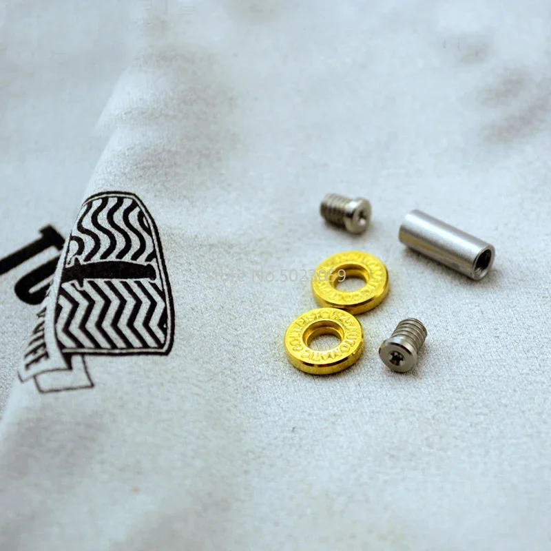 Remache de tornillo de fijación M4 de latón + Acero inoxidable 416 para cortador CNC, herramientas de cuchillo de bolsillo recto, tuerca de sujeción de mango, 2 juegos - imagen 4