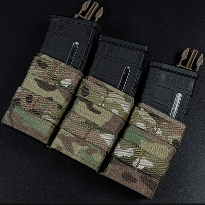Bolsa táctica Molle de 5,56/7,62mm, Panel frontal, chaleco militar, bolsa para Rifle Mag para M4, AR15, AK47, M16, accesorios de caza - imagen 2