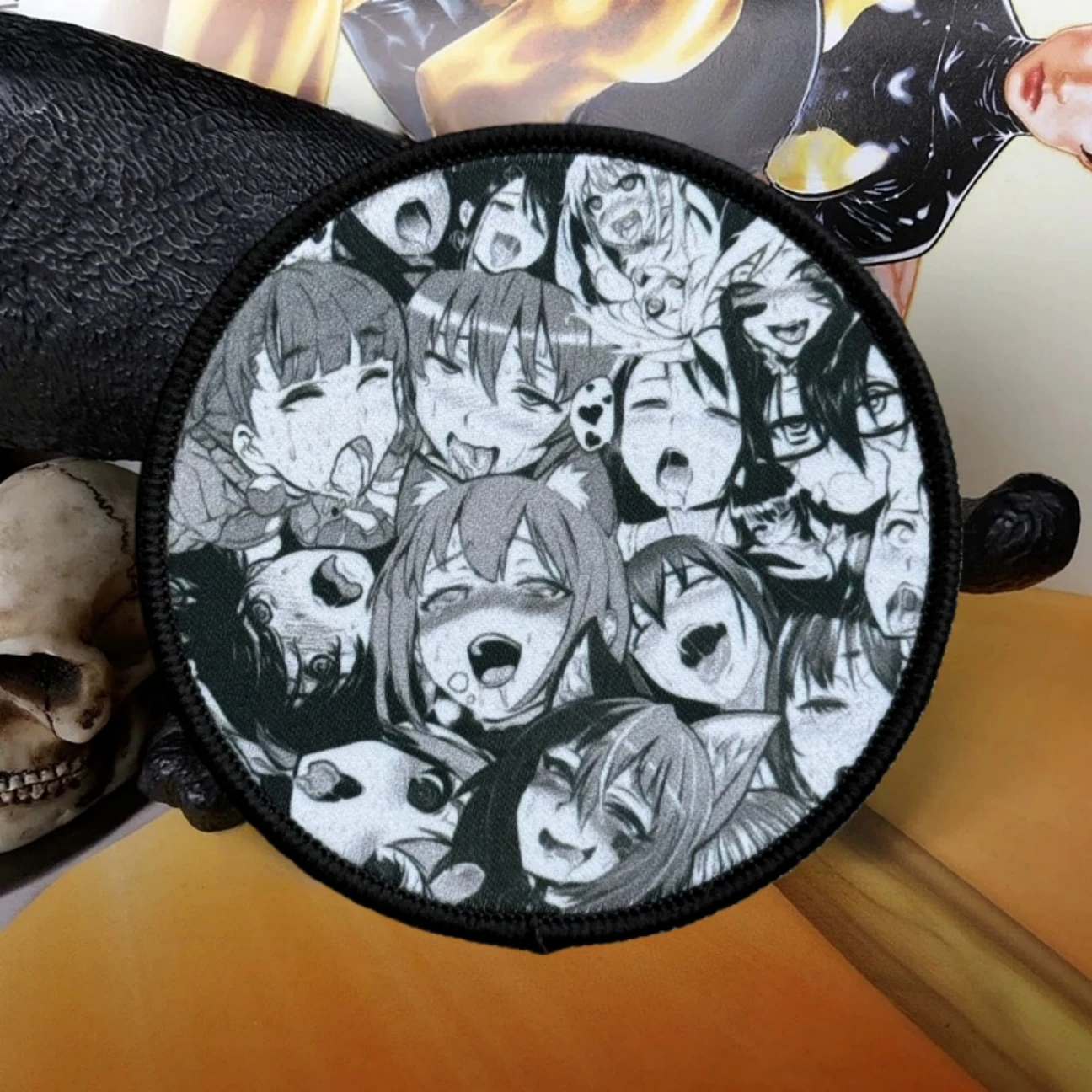 Parche de Chica de Anime, insignia de moral táctica, parches de gancho y bucle impresos, brazalete del ejército militar, pegatina para mochila, apliques personalizados - imagen 4