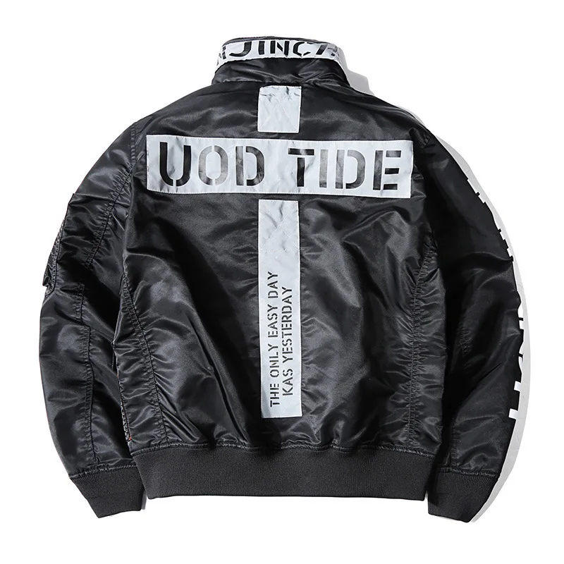 Chaqueta Bomber militar para hombre, cazadora de piloto con múltiples bolsillos, chaquetas de carga de combate de la Fuerza Aérea masculina, primavera y otoño, 3XL - imagen 5