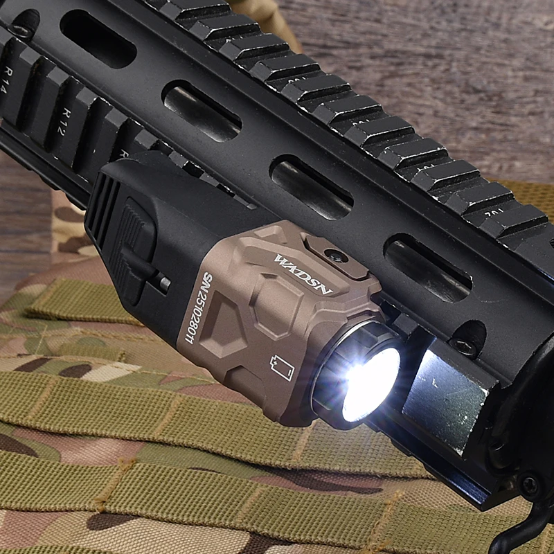 Luz de pistola táctica CS RX1 WADSN, luz de cazador, linterna táctica de aluminio, 800 lúmenes, potente foco de 20mm - imagen 4