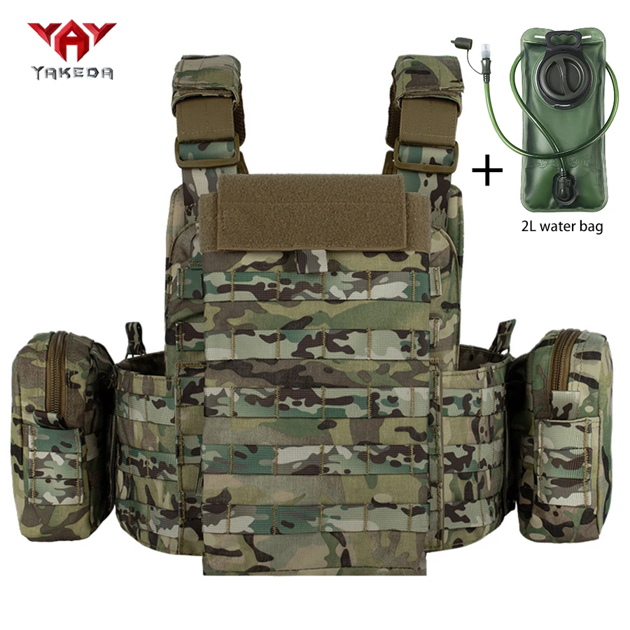 YAKEDA Chaleco táctico camuflaje con bolsa de agua alimentaria - imagen 3