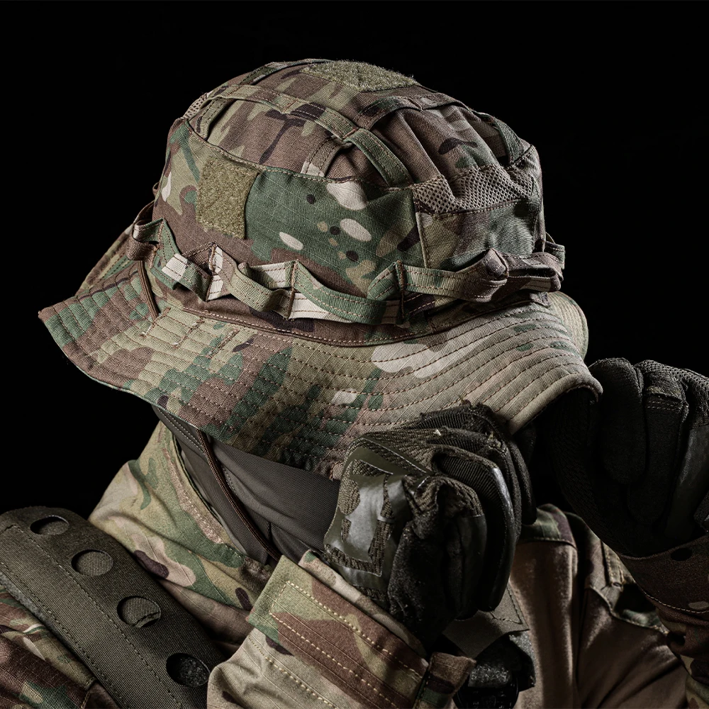 Emersongear-Sombrero Boonie táctico, transpirable, ala corta, a prueba de sol, gorra militar de verano, caza, Camping, pesca, senderismo al aire libre EM9768 - imagen 5